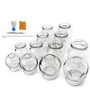 拔罐 12 pcs Thick Glass Cupping Set for Professionals (2 Cups #5~2.87"x4"x3.5") (4 Cups #4~2.5"x3.5"x3") (4 Cups #3~2.25"x3.12"x2.8") (2 Cups #2~2.37"x3"x2") - We Pay Your Sales Tax