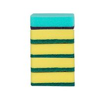 Miao jie Scrub Sponge-Scouring pad-Sponge pad-Cleaning Sponge -for General Kitchenware-(4 + 1 Counts) (1 Pack (5C))