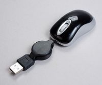 I/OMagic Retractable USB Mini Travel Mouse for Laptops, PC, netbooks, and Tablets (I012M02MR)