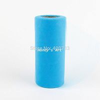 Turquoise Matt TULLE Roll Spool 6inchx25yd (6"x22.86m) Tutu Fabric Supplier Wedding Decorations Gift Party Bow 20D