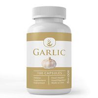 Garlic Capsules (100 Capsules, 800 mg/Serving) Blood Pressure Health, Pure Aged Garlic, Garlic Bulb, Allium Sativum, Satisfaction Guarantee by Pure Organic Ingredients