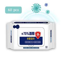Large Size Alcohol Disinfectant Wipes Portable Wet Tissue Mobile Phone Skin Toys Cleaning Travel Family Daily Protection 60 Sheets/Pack