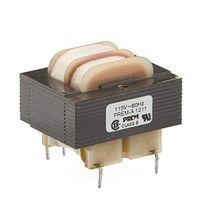 Power Transformer, Single 115V Primary, 2.4VA, Series 24VCT @ 100mA, Parallel 12V @ 200mA, Split Bobbin Domestic PC Mount XFMR