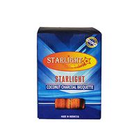 Starlight Charcoal 25mm 100% Natural Coconut Shell Charcoal 1 Kilo (Kg) 72 Piece Flats. (1)