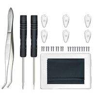 Soft Silicone Air Chamber Eyeglass Nose Pads, Eyeglass Repair Kit, Tweezers, Glasses Nose Pads 15mm (Black, 3 Pair)