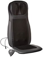 Daiwa Felicity Shogun Heated 3D Shiatsu Kneading & Tapping Back Neck Massage Seat Cushion for Chair Car with Vibration Memory Foam