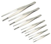 SET OF 7 THUMB DRESSING DISSECTING FORCEPS TWEEZERS SERRATED 4.5", 5", 5.5", 6", 8", 10", 12" (A2ZSCILAB BRAND)