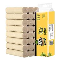 wpOP59NE Toilet Paper, 18 Rolls 5 Layer Home Bathroom Hotel Skin-Friendly Soft Tissue Toilet Paper Bamboo Color