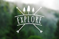 CCI Explore Wanderlust Decal Vinyl Sticker|Cars Trucks Vans Walls Laptop| White |5.5 x 5.25 in|CCI1309