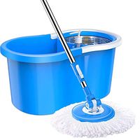 Broom and Dustpan With Long Handle Telescopic Upri Microfibre Space Saving Extendable Handle Mopping Artifact Dual Drive Stainless Steel Disc Spinning Mop Hardwood Floor Living Room Bathroom Clean Too