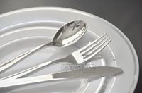 " OCCASIONS" Wedding Party 9'', 7.5'', 6'' disposable plastic plates and silverware combo (120, White w/silver rim)