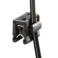 HellermannTyton 156-00017 Cable Tie and Edge Clip, 50 lb, 6.0" Long, EC21, Panel Thickness .04"-.12", PA66HS, Black