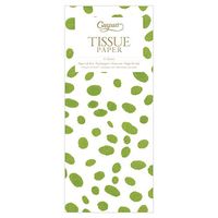 Caspari Spots Tissue Paper in Green, 16 Sheets Included