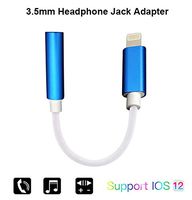 3.5mm Headphone Jack Adapter Compatible with iPhone XR XS Max X 8 7 Plus, iPad, iPod Touch Earphone Adapter, Macsen Headset Jack Converter Support iOS 10.1~12.1 or Later (Blue)