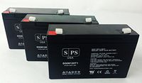 SPS Brand 6V 12Ah SLA Replacement Battery for LCR6V10BP Rhino (3 Pack)
