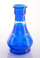 SALE NEW BLUE MEDIUM CRYSTAL VASE Hookah Shisha Narguile Water Smoking Pipe