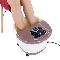 Foot Spa Bath Massager, 500W 12 Pedicure Spa Motorized Shiatsu Roller Massaging Acupuncture Point LED Display Temperature Control Heat Bubble Vibration Pedicure Soak Tub
