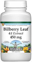 Extra Strength Bilberry Leaf 4:1 Extract - 450 mg (100 Capsules, ZIN: 511245) - 2 Pack