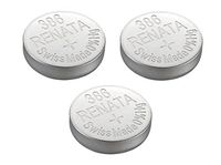 Renata Watch Battery Swiss Made Renata 386 or SR43SW Or AG12 1.5V (3 Batteries, 386 or SR 43 SW)