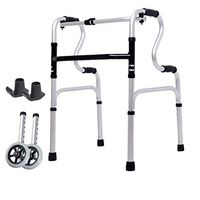Yadianna Cozy Rollators Wheeled Walker Four-Legged Stick for The Elderly Disabled Walker Aluminum Double Armrest 46cm×52cm×74cm Non-Slip Walking Stick with Hospital