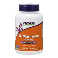 NOW Supplements, D-Mannose 500 mg, Non-GMO Project Verified, Healthy Urinary Tract*, 120 Veg Capsules