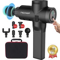 Carrying case Massage Gun, Techip Deep Tissue Muscle Massager,Percussion Massager Gun for Sore Muscle and Stiffness,5 Speed Massager with 6 Attachments