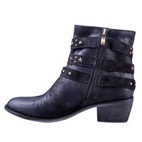 Goldweather Women's Winter Snow Boots Anti-Slip Waterproof Fur Lined Warm Ankle Short Boots(Black,10)