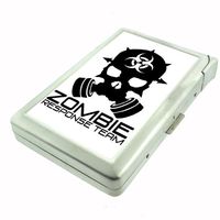 Metal Cigarette Case with Built In Lighter Zombie Design-006