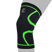 Compression Knee Sleeve for Runners- Best Knee Support for Arthritis Pain, Meniscus Tear, ACL, Pain, Injury, Knee Sleeve for Sleeping. Non-Slip Plus Size Knee Brace for Men, Women (L Green)