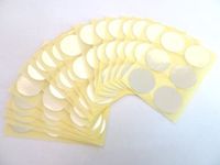 Minilabel 102 Labels , 25mm Diameter Round , Colour Code Stickers Shiny Silver