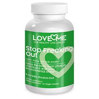 Love Me Nutrition® - Stop Freaking Out - Anti-Anxiety Stress Formula Men & Woman. Supports Peaceful Mind Body Soul- Serotonin Level Increase Natural No Artificial Ingredients 60 Vegi Caps