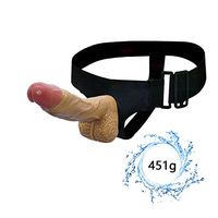 YRJDL Flexible Wearable 9.05 Inch Lesbian Pants Strap On Strapless Wearable Belt Pants Strapless Panties Massage Stîck for Beginner Couples Games (Color : Brown)