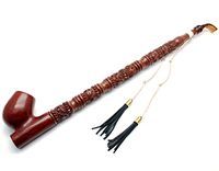 Mr. Brog Beautiful Handmade 19 Inch Long Tobacco Smoking Pipe - Orient Briar Pecan - Italian Briar Wood