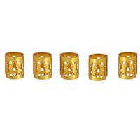 🌹Jonerytime 30Pcs 8MM Dreadlock Beads Adjustable Hair Braid Rings (Gold)