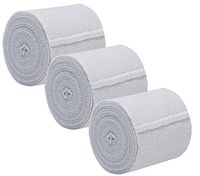 Nexskin 3" Organic Latex Free American Cotton - Comfort Elastic Bandage with Single Hook & Loop Closure - White, 3 Pack