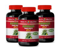 Diuretic for high Blood Pressure - Asparagus Young Shoots Extract - Digestion Advanced Formula - 3 Bottles 300 Capsules