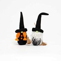 MeraVic Witch Gnome with Broom Pair 8"