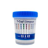 Prime Screen-5 Panel Multi Drug Urine Test Compact Cup (AMP,COC,mAMP/MET,OPI,THC) T-Cup -[2 Pack]-CDOA-254