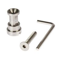 ProMediaGear BLSAT 5/8" Stainless Steel Light Spigot Adapter with 1/4"-20 Top Mounted Screw