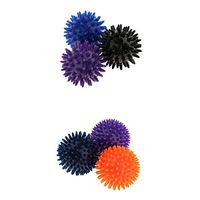 6 Pcs Spikey Massage Balls- Hard & Soft Combo Reflexology Stress Relief Balls for Hand Foot Tension Exercise
