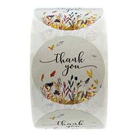LoveinDIY Thank You Stickers, 1 inches, 500Pcs Roll Stickers for Wedding Birthday Party Favors - Envelope Label for Business Boutique Bags & Merchandise Bags