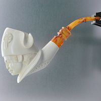 Meerschaum Napoleon Bonaparte The Conqueror Tobacco Pipe 1/2 Bend by Paykoc M99042