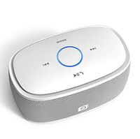 Asimom Bluetooth Speaker with 10W Enhanced Bass, Intuitive Touch Controls, Built-in Mic, Support TF Card Perfect Portable Wireless Speakers for Home, Travel and Gift-[White]