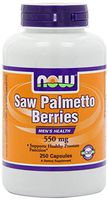 NOW Foods Saw Palmetto Berry 550mg, Pack of 2 250 Capsules