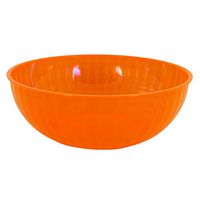 Party Essentials N926855 Hard Plastic 192-Ounce Serving Bowl, Neon Orange