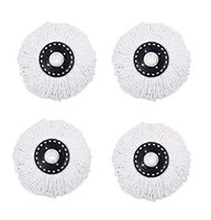 HUAWELL TM 4pcs Microfiber Mop Head Refill For HSN Hurricane Magic Mop 360 Degree Spin Replacement Mophead
