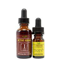 Active Iodine Plus I-Absorb - Real Nascent Iodine - All-Natural Formula for 2X Absorption -Supports Healthy Thyroid Function, Energy, Focus and More