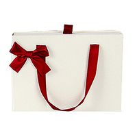 Drasawee Portable Rectangle Drawer Gift Box for Xmas Festival Special Occassions 9X2.8X6.5 Beige