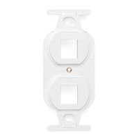 Leviton 41087-2WP White 2-Port Multimedia Duplex Wall Plate Insert