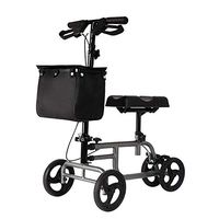 Yadianna All Terrain Foldable Mobility Walker Rollators 4 Wheel with Seat,Elderly Walker Trolley Shopping Cart Assisted Walking Wheelchairs